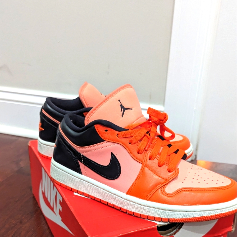 Jordan 1 Low Orange Black Womens